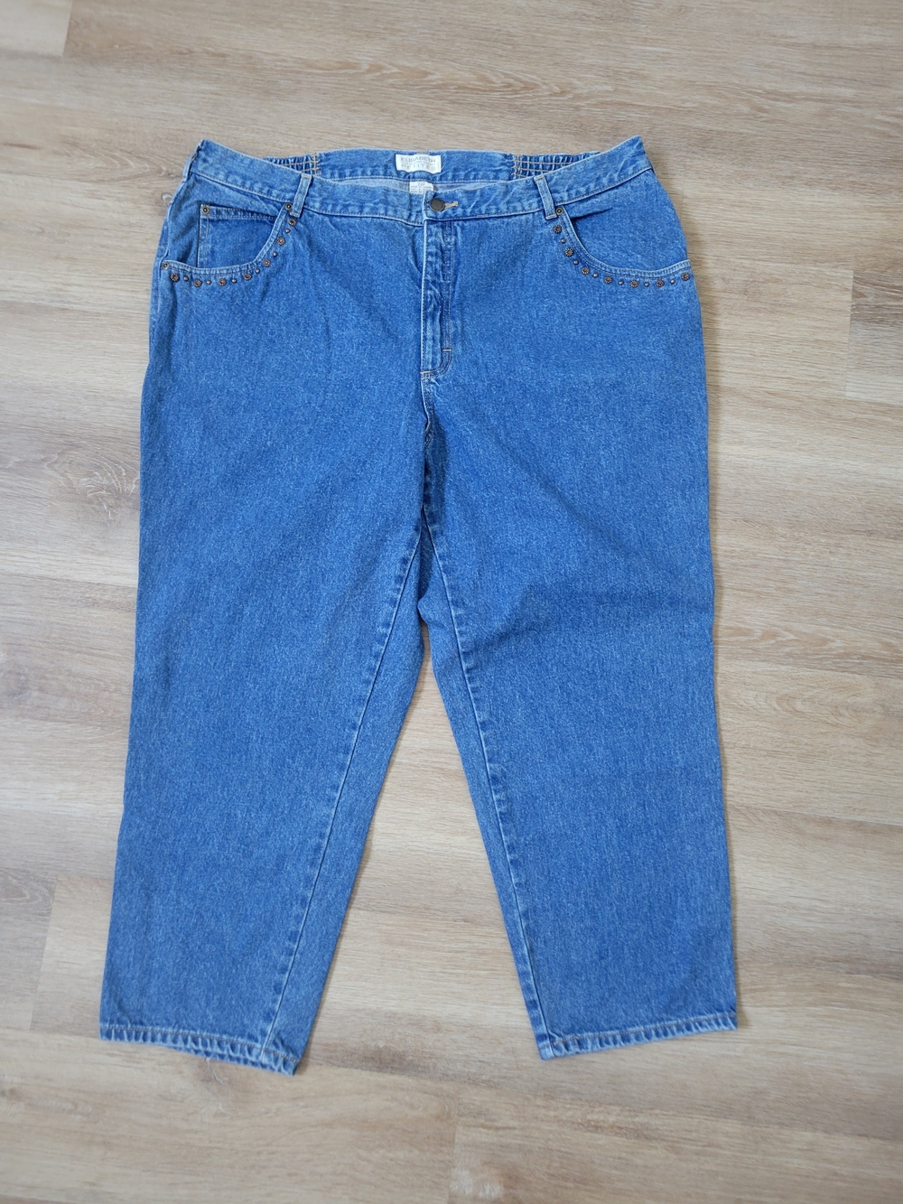Elisabeth Petites Ankle-Length Blue Denim Jeans 22
